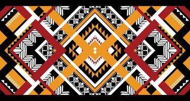 Geometric Ethnic pattern vector. African, American, Mexican, Western Aztec motif striped and bohemian pattern. designed for background,wallpaper,print, carpet,wrapping,tile,batik.vector illustratoin. vector