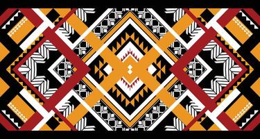 Geometric Ethnic pattern vector. African, American, Mexican, Western Aztec motif striped and bohemian pattern. designed for background,wallpaper,print, carpet,wrapping,tile,batik.vector illustratoin. vector