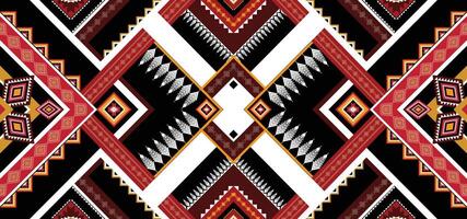 Geometric Ethnic pattern vector. African, American, Mexican, Western Aztec motif striped and bohemian pattern. designed for background,wallpaper,print, carpet,wrapping,tile,batik.vector illustratoin. vector