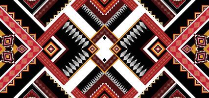 Geometric Ethnic pattern vector. African, American, Mexican, Western Aztec motif striped and bohemian pattern. designed for background,wallpaper,print, carpet,wrapping,tile,batik.vector illustratoin. vector