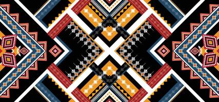 Geometric Ethnic pattern vector. African, American, Mexican, Western Aztec motif striped and bohemian pattern. designed for background,wallpaper,print, carpet,wrapping,tile,batik.vector illustratoin. vector