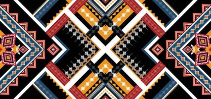 Geometric Ethnic pattern vector. African, American, Mexican, Western Aztec motif striped and bohemian pattern. designed for background,wallpaper,print, carpet,wrapping,tile,batik.vector illustratoin. vector