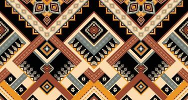Geometric Ethnic pattern vector. African, American, Mexican, Western Aztec motif striped and bohemian pattern. designed for background,wallpaper,print, carpet,wrapping,tile,batik.vector illustratoin. vector