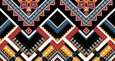 Geometric Ethnic pattern vector. African, American, Mexican, Western Aztec motif striped and bohemian pattern. designed for background,wallpaper,print, carpet,wrapping,tile,batik.vector illustratoin. vector