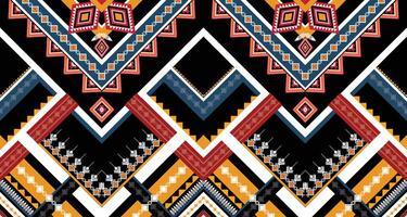 Geometric Ethnic pattern vector. African, American, Mexican, Western Aztec motif striped and bohemian pattern. designed for background,wallpaper,print, carpet,wrapping,tile,batik.vector illustratoin. vector