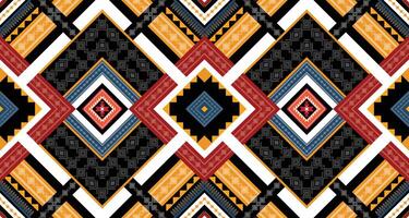 Geometric Ethnic pattern vector. African, American, Mexican, Western Aztec motif striped and bohemian pattern. designed for background,wallpaper,print, carpet,wrapping,tile,batik.vector illustratoin. vector