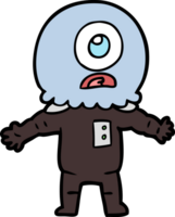 cartoon cyclops alien spaceman png