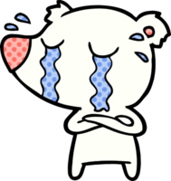 sad little polar bear cartoon png