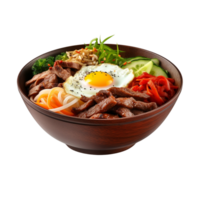 AI generated Korean bibimbap bowl clip art png