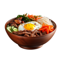 AI generated Korean bibimbap bowl clip art png