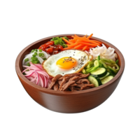 AI generated Korean bibimbap bowl clip art png