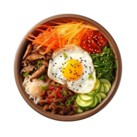 AI generated Korean bibimbap bowl clip art png