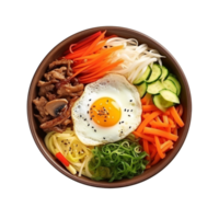 AI generated Korean bibimbap bowl clip art png