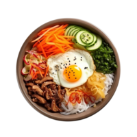 AI generated Korean bibimbap bowl clip art png