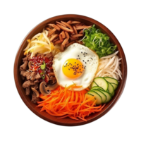 AI generated Korean bibimbap bowl clip art png