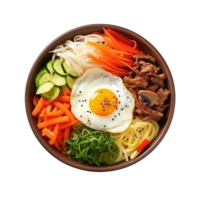 AI generated Korean bibimbap bowl clip art png