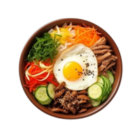 AI generated Korean bibimbap bowl clip art png