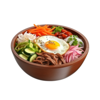 AI generated Korean bibimbap bowl clip art png