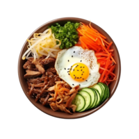 AI generated Korean bibimbap bowl clip art png