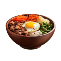 AI generated Korean bibimbap bowl clip art png