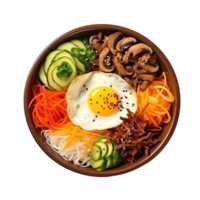 AI generated Korean bibimbap bowl clip art png