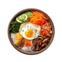 AI generated Korean bibimbap bowl clip art png