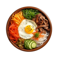 ai gerado coreano bibimbap tigela grampo arte png