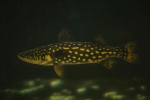 AI generated fish swim underwater. Neural network AI generated photo