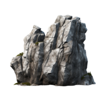 AI generated Grey rock cliff game asset stone clip art png