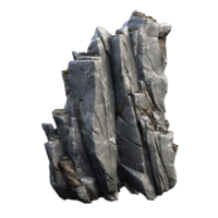 AI generated Grey rock cliff game asset stone clip art png