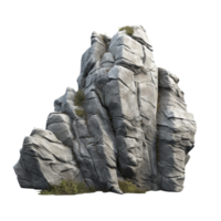 AI generated Grey rock cliff game asset stone clip art png