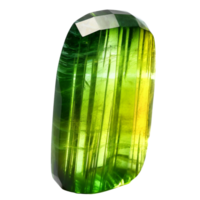 AI generated Green yellow tourmaline gemstone clip art png