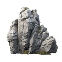 AI generated Grey rock cliff game asset stone clip art png