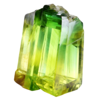 AI generated Green yellow tourmaline gemstone clip art png