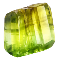 AI generated Green yellow tourmaline gemstone clip art png