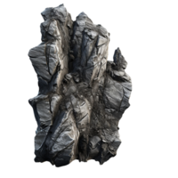 AI generated Grey rock cliff game asset stone clip art png