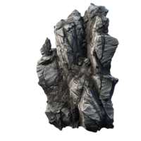 AI generated Grey rock cliff game asset stone clip art png