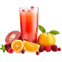 ai généré fruit jus agrafe art png