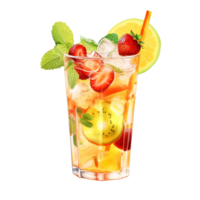 ai generato frutta cocktail clip arte png