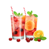 ai gegenereerd fruit cocktail klem kunst png