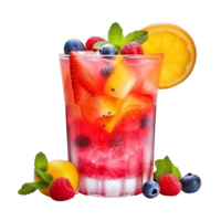 ai gegenereerd fruit cocktail klem kunst png