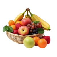 AI generated Fruit basket clip art png