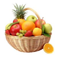 ai gegenereerd fruit mand klem kunst png