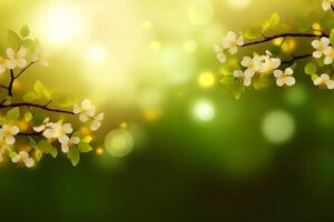 AI generated Beautiful floral spring abstract background of nature. Neural network AI generated photo