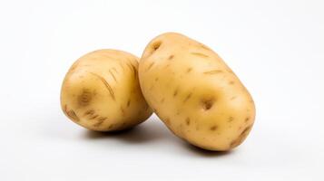 AI generated potato isolated on white background. Neural network AI generated photo