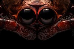 AI generated Super macro image of Jumping spider. Neural network AI generated photo