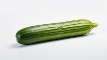 AI generated cucumber vegetable isolated on white background. Neural network AI generated photo