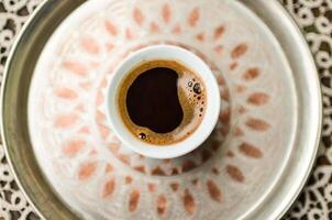 tradicional turco café. café es un símbolo de cultura. foto