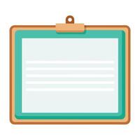 Writing board horizontal minimal flat vector illustration