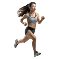 AI generated Mixed race Asian Caucasian female fitness model png